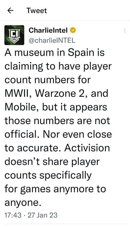 Modern Warfare 2 beta & Warzone Mobile set new CoD player records - Charlie  INTEL